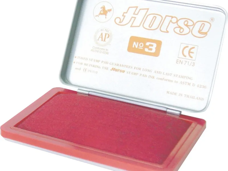 Horse original jastuče za pečate metalno H-03, 54x85 mm Horse crvena