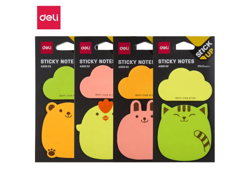 STIKER BLOK DELI ŽIVOTINJE 76×76mm - 2x20 lista - 4 dezena EA55002