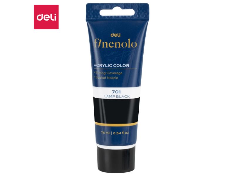 AKRILNA BOJA DELI U TUBI CRNA 75ml EC75-BK