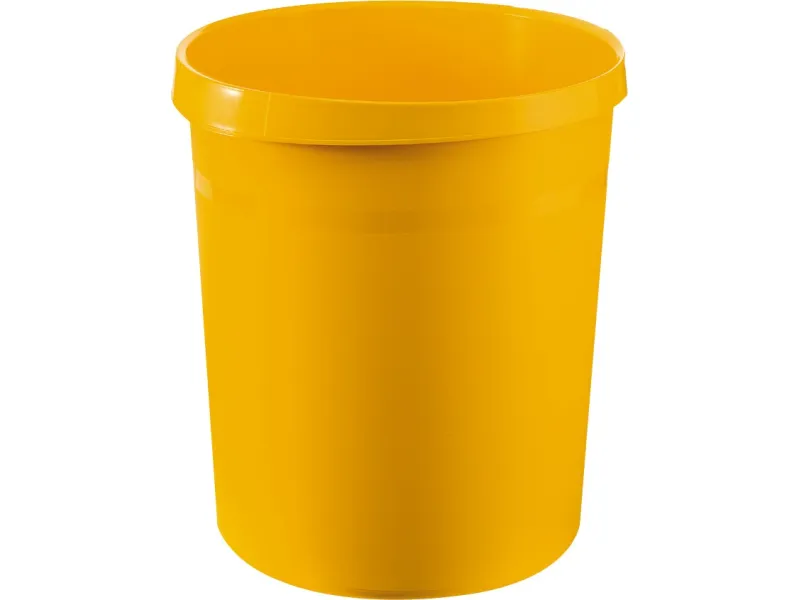 Korpa za otpatke 18l, okrugla plastična Han žuta