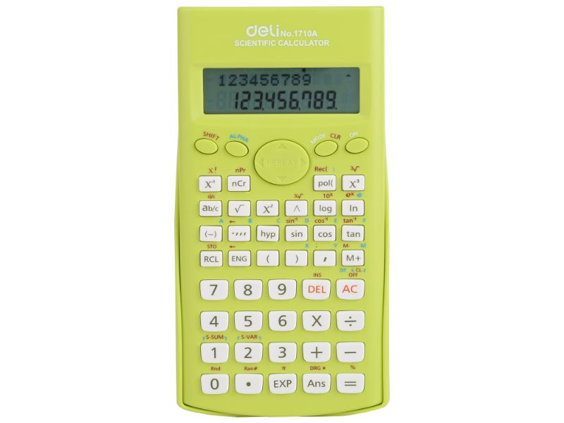 KALKULATOR MATEMATIČKI DELI E1710A ZELENI E1710A