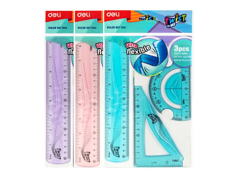 GEOMETRIJSKI SET DELI 1/3 20CM FLEKSIBILNI TWIST EH22