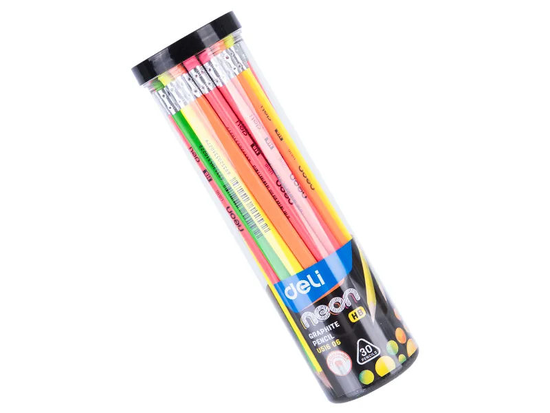 GRAFITNE OLOVKE TROUGAONE CRNE - NEON 1/30 SA GUMICOM U PERNICI