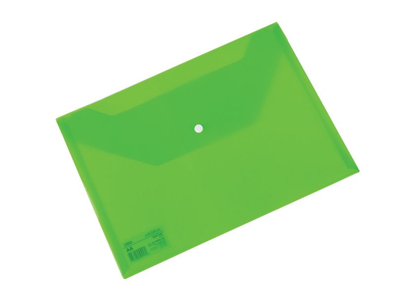 FASCIKLA / KOVERTA ZA DOKUMENTA A4 transp. Zelena
