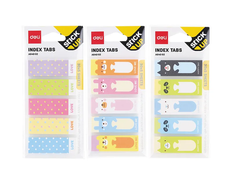 STIKERI ZA INDEKSIRANJE 45×15mm 5×30 lista, 5 dezena 